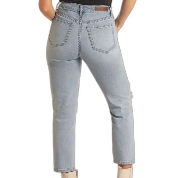 New Rock & Roll High Rise Straight Cropped Jeans 32 - Picture 4 of 14